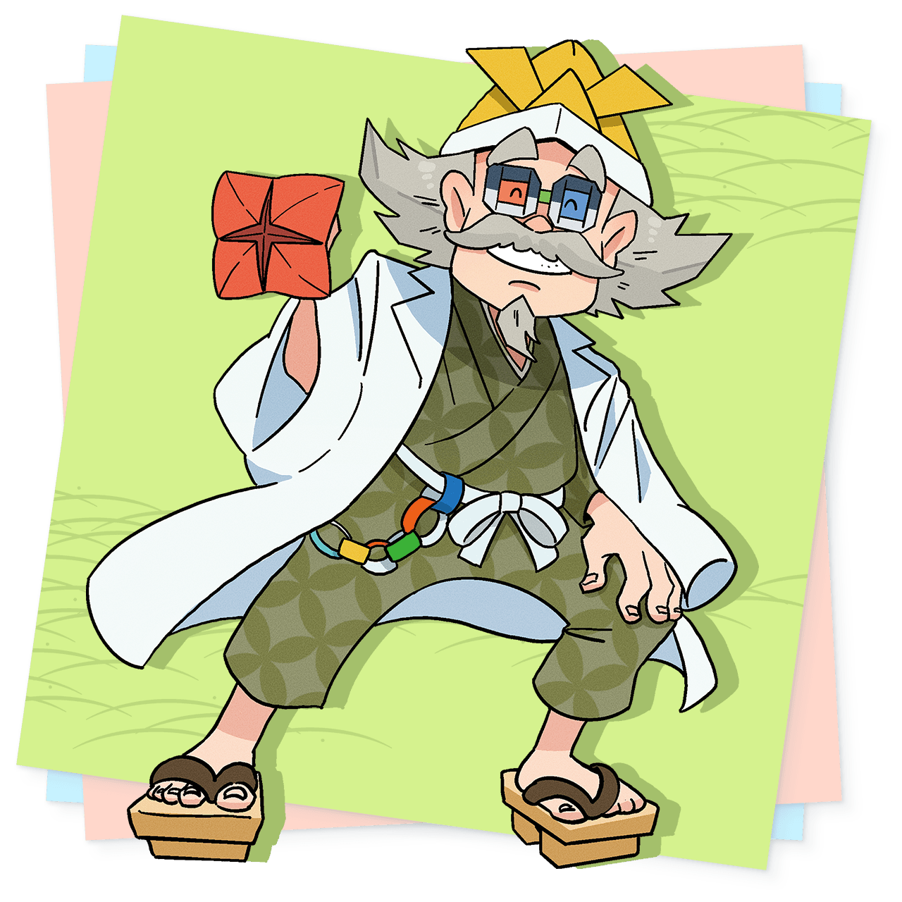 オリガミ博士のイラスト